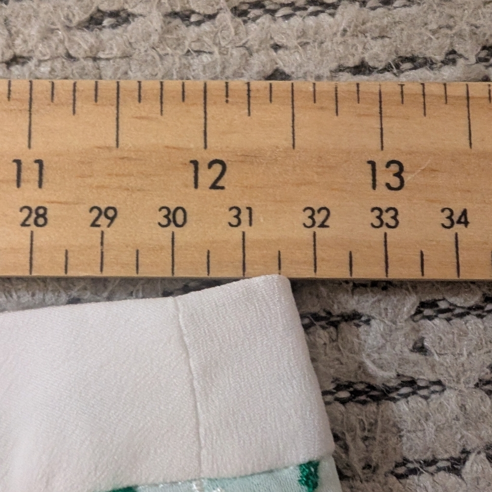 Sandro White and Green A-Line Skirt - Picture 5 of 7